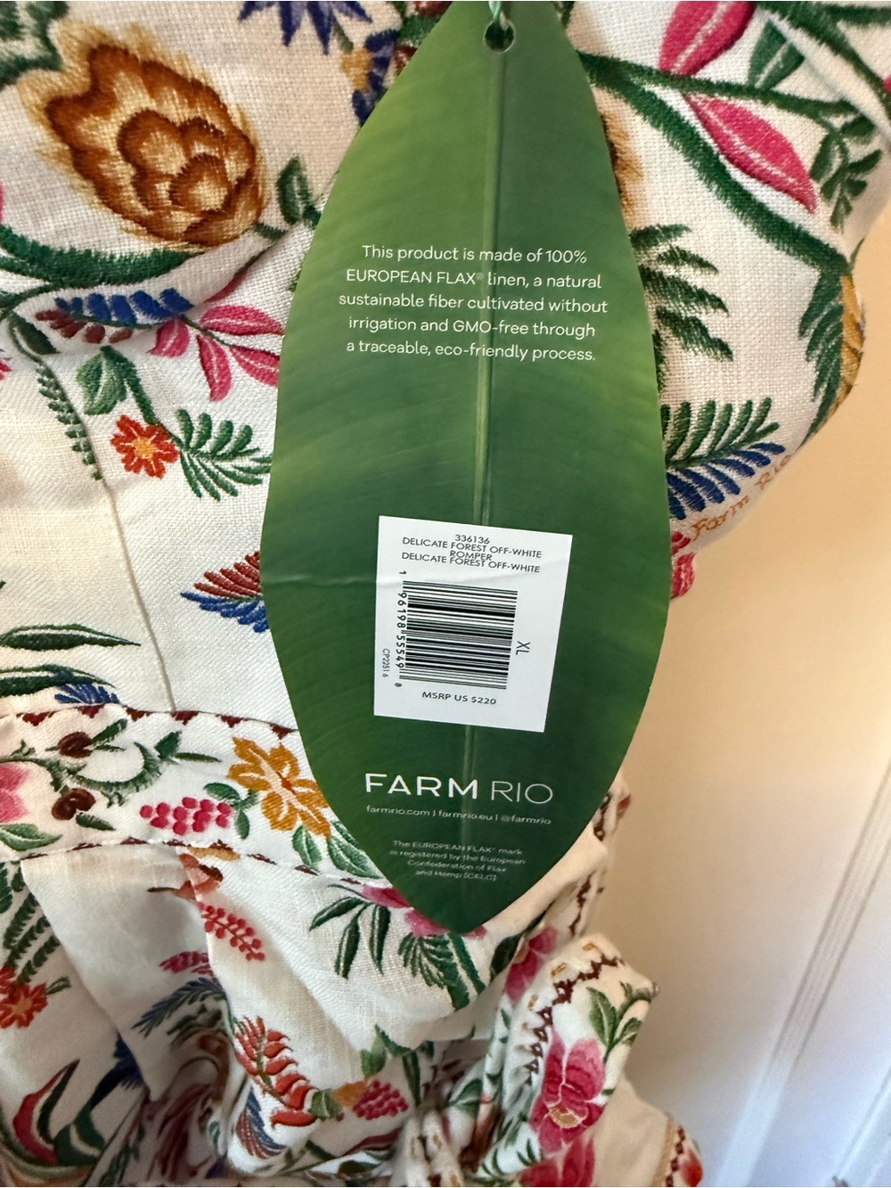 FARM Rio White Floral Embroidered Cami with Tie - Picture 5 of 5